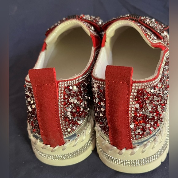 Brand new rhinestone glitter platform sneakers ladies size 9 - Picture 4 of 6